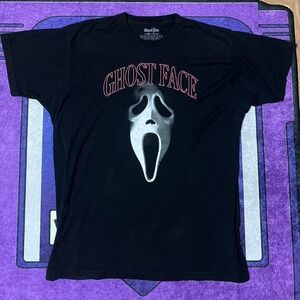 Cool retro Ghostface scary movie black light pink streetwear skater alt tee